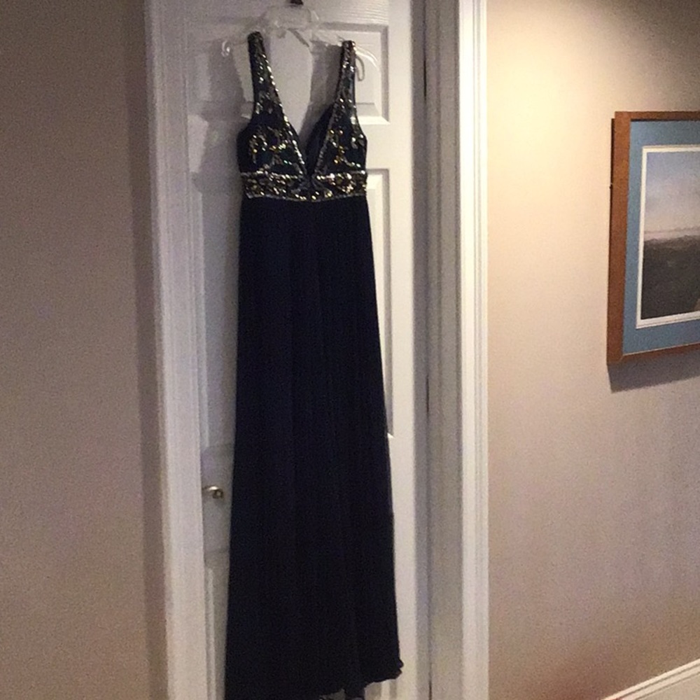 Prom dress-silver/gold sequins